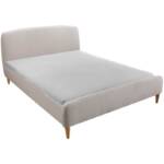 Skandinavisches Bett 160 x 200 cm Stoff Beige niels