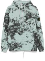 Stone Island Hoodie mit abstraktem Print - Blau