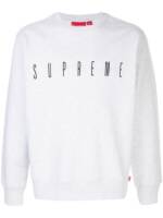 Supreme Sweatshirt mit Logo-Stickerei - Grau