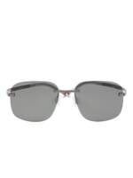 TAG Heuer Sonnenbrille mit eckigem Gestell - Silber