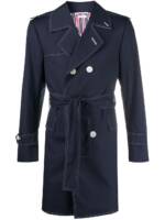 Thom Browne Trenchcoat mit Gürtel - Blau