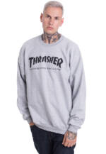 Thrasher - Thrasher Skate-Mag Grey - Sweater - Grau - S - 85% Baumwolle, 15% Polyester,Schweiß