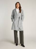 Tommy Hilfiger Kurzmantel "REG DF WOOL BELTED COAT", mit Gürtel