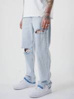 UNEFFECTED Wide Destroyed Loose Fit Jeans