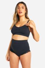 Umstandsmode Shapewear-Höschen Mit Spitzenborte - Black - S, Black