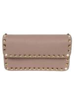 VALENTINO Portemonnaie - Wallet With Strap Rockstud Platinum Studs - Gr. unisize - in Beige - für Damen