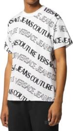 Versace Jeans Couture - Versace Couture Heren T-shirt Wit 76GAH6R0-JS296/0 - Größe XL - weiß