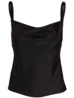 Vince Camisole-Top mit Wasserfallausschnitt - Schwarz