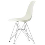 Vitra - Eames Plastic Side Chair DSR RE, verchromt / kieselstein (Filzgleiter basic dark)