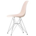 Vitra - Eames Plastic Side Chair DSR RE, verchromt / zartrosé (Filzgleiter basic dark)