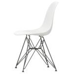 Vitra - Eames Plastic Side Chair DSR, basic dark / weiß (Kunststoffgleiter basic dark)