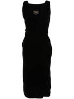 Vivienne Westwood Pre-Owned 1990 Samtkleid mit Wasserfallausschnitt - Schwarz