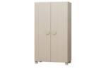 WOOOD Kleiderschrank Noah aus Kiefernholz, Beige Grau