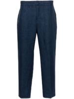 Zegna Leinenhose mit geradem Bein - Blau