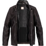 bugatti Herren Lederjacke braun Lammleder unifarben