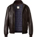 bugatti Herren Lederjacke braun unifarben