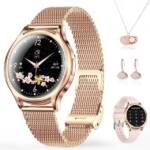 ibettertec Smartwatch, Fitness Tracker uhr mit Anruffunktion für Damen und Herren Smartwatch (Rundes 1.27-Zoll-HD-Full-Touch-Farbdisplay Zoll) Gesundheits-Smartwatch mit Blutsauerstoff, Blutdruckmessung, Herzfrequenz, Schlafqualität, Schrittzähler, Atemtraining, Musiksteuerung und Fernfotografie etc, 24/7 Pulsmesser, IP67 Wasserdicht Sportuhr, für Android IOS