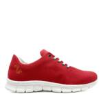 thies Low-Top Sneaker - thies ® Cottonrunner enzo vegan aus Biobaumwolle - Gr. 41 (EU) - in Rot - für Damen