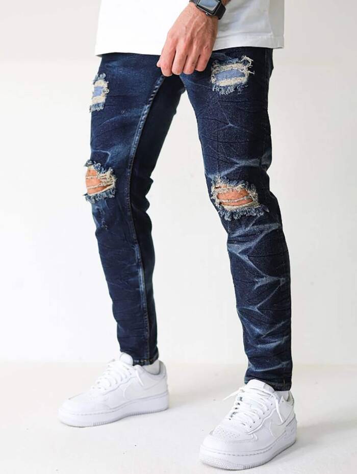 2Y Premium Destroyed Wave Loose Fit Jeans