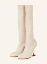 Amina Muaddi Stiefel Veneda beige