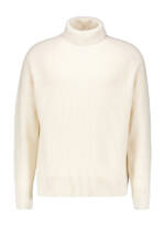 BOSS Black Herren Rollkragenpullover weiß Wolle unifarben