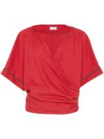 Brunello Cucinelli Bluse mit Monili-Detail - Rot