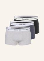 Calvin Klein 3er-Pack Boxershorts Modern Cotton Low Rise grau