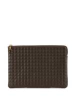 Céline Pre-Owned 2018 Quilted Calfskin C Charm clutch bag - Braun