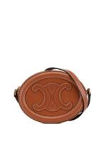 Céline Pre-Owned 2022 Small Calfskin Cuir Triomphe Oval crossbody bag - Braun