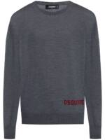 DSQUARED2 Pullover mit Intarsien-Logo - Grau