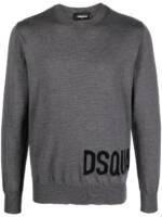 DSQUARED2 Pullover mit Logo-Intarsie - Grau