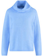 GERRY WEBER Damen Kuscheliger Rollkragenpullover Langarm Polyamid, Blau, 36
