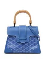 Goyard Pre-Owned 2019 mini Goyardine Saigon Souple Satchel-Tasche - Blau