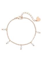 Hey Happiness Perlenarmband Damen Edelstahl, Armkette Perlen 18K Gold Roségold, Edelstahl Kettchen Perle weiß hängend, wasserfest