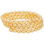 Jacques Charrel - Armspange Süßwasserperlen, flexibel Armbänder & Armreife 1 ct Gold Damen (58.99 € / 1 ct)