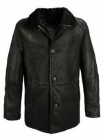 Jilani Ledermantel Jilani - Herren Lammfellmantel Lederjacke Ledermantel schwarz