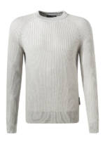 Marc O'Polo Herren Pullover beige Wolle unifarben