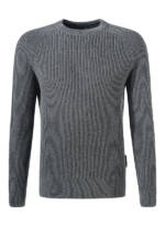 Marc O'Polo Herren Pullover grau Wolle unifarben