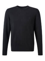 Marc O'Polo Herren Pullover schwarz Schurwolle unifarben