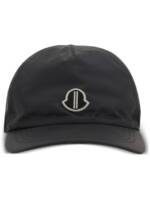 Moncler + Rick Owens Baseballkappe mit Logo-Stickerei - Schwarz