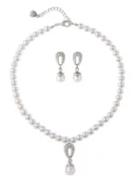 Monet Pre-Owned Schmuck-Set mit Kristallen - Silber