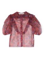 Philosophy Di Lorenzo Serafini Kids Semi-transparente Bluse mit Rüschen - Rot