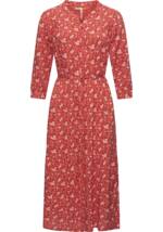 Ragwear Maxikleid "Meve", Leichtes Langarmkleid mit Blumenmuster