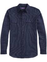 Ralph Lauren Purple Label Gestreiftes Hemd aus Leinen - Blau