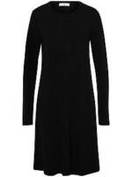Strickkleid Rundhals-Ausschnitt Peter Hahn schwarz