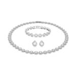 Swarovski Halskette - Swarovski Angelic Silberfarbene Schmuck Set 536785 - Gr. unisize - in Silber - für Damen