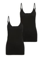 Vero Moda Shirttop Basic Tank Top 2-er Stück Pack Spaghettiträger Shirt VMMAXI (2-tlg) 5957 in Schwarz-3