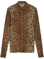 Versace Hemd mit Leoparden-Print - Braun