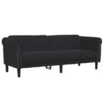 vidaXL Sofa Sofa 3-Sitzer Schwarz Samt